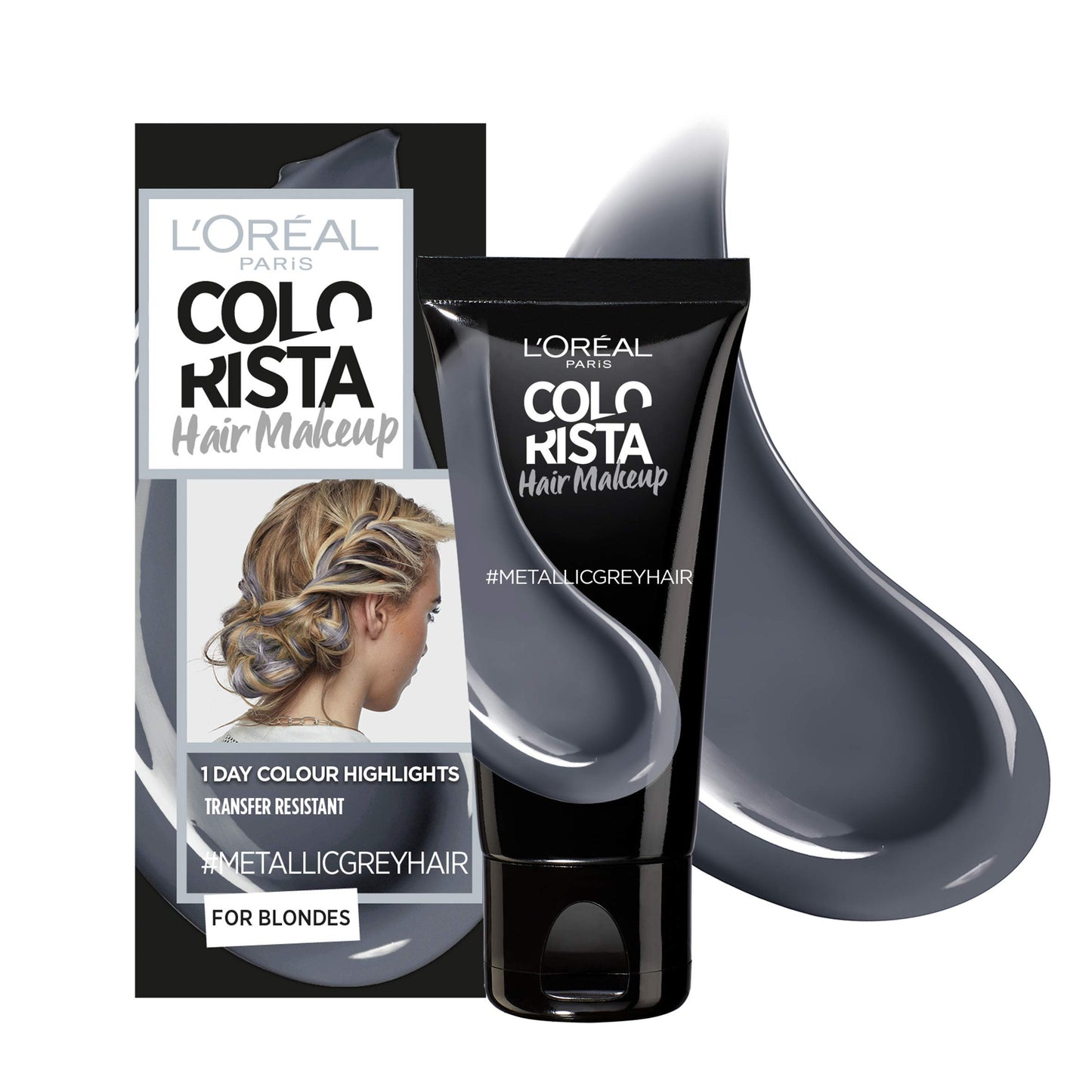L'Oreal Paris L'Oreal Colorista Hair Makeup Metallic Grey Blonde Temporary Hair Colour 30ml