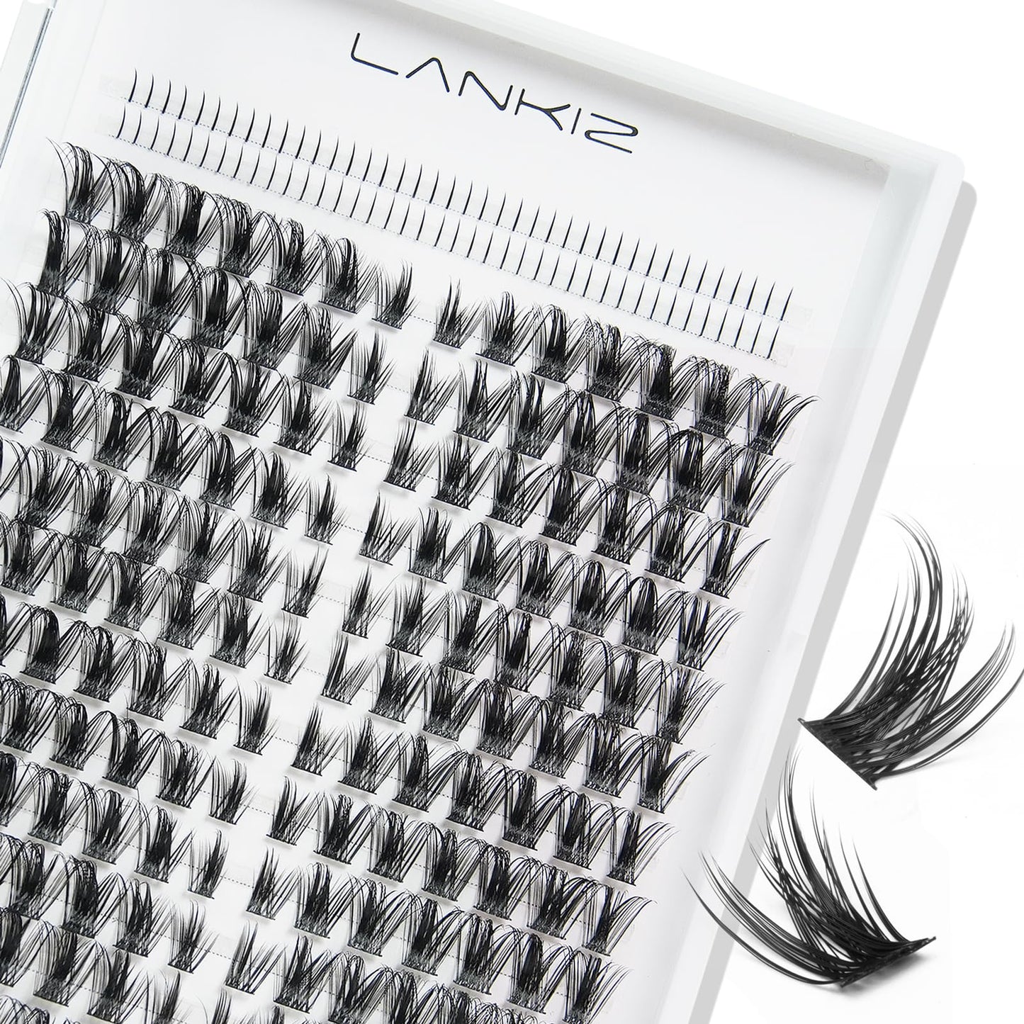LANKIZ Manga Lashes Natural Look Lash Clusters Anime Lashes False Eyelashes Individual Lashes Extensions Korean Makeup Asian Fake Eyelashes Mink Wispy Fluffy Cluster Lashes