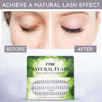 FYNE Natural Eyelash Extensions (Pack of 4, 8mm - Short)