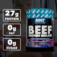 NXT Nutrition NXT Beef Protein Isolate 540g - High Protein Powder in Natural Amino Acids - Paleo, Keto Friendly - Dairy and Gluten Free | 540g (Fruits of the Forest)