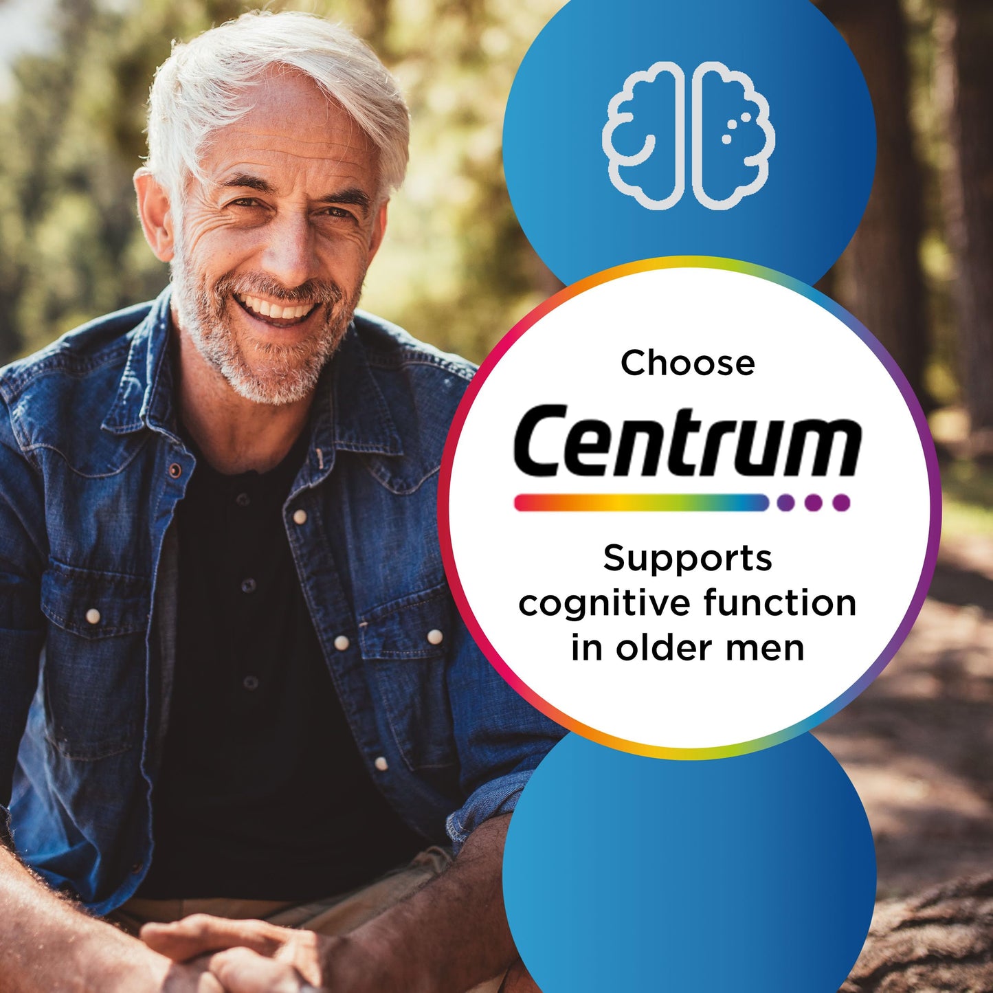 Centrum Men 50+ Multivitamins & Mineral Supplements, 23 essential nutrients including vitamin D, C, Zinc, Daily Multivitamin Tablets, 30 ct