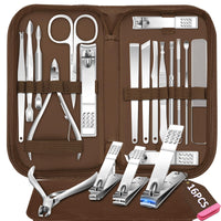 BLESWIN Manicure Set Nail Clipper Set, 16 In 1Pedicure Manicure Kit Professional Pedicure Set Women Men Personal Nail Care Kit with Travel Case Blue