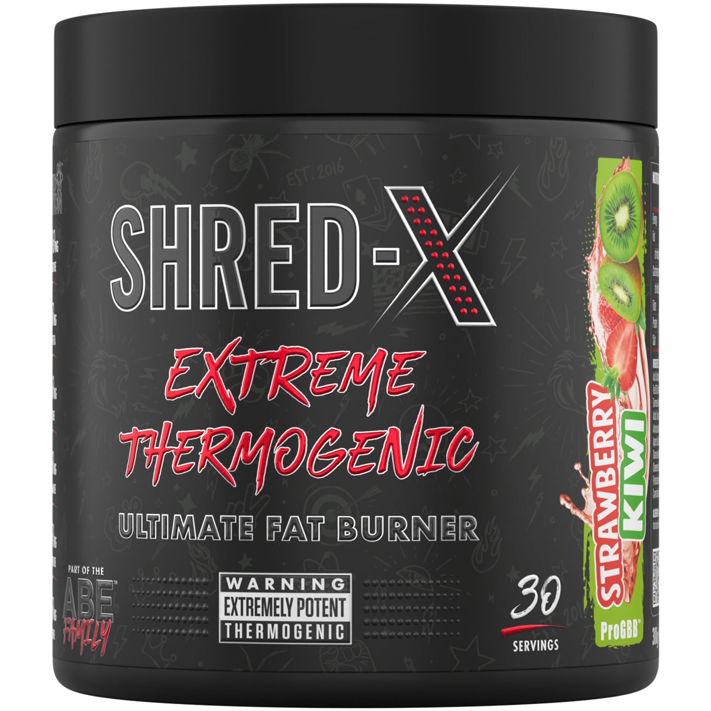 Applied Nutrition Shred X Fat Burner - ABE All Blak Everything Fat Burner, Thermo Weight Management (300g - 30 Servings) (Strawberry Kiwi)