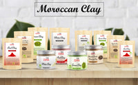 THE ISMA Moroccan Clays Ghassoul Powder, Green Clay, Red Clay and White Clay of Sizes 100g and 200g for Cleansing Facial and Hair mask (100g, Red Clay)
