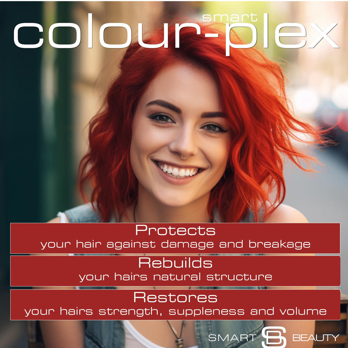 Smart Beauty Hollywood Red Hair Dye Permanent + Plex Anti-Breakage Technology Protects Rebuilds Restores Hair Structure Bright Red Permanent Hair Colour PPD Free Hair Dye Vegan Hair Dye & Cruelty Free