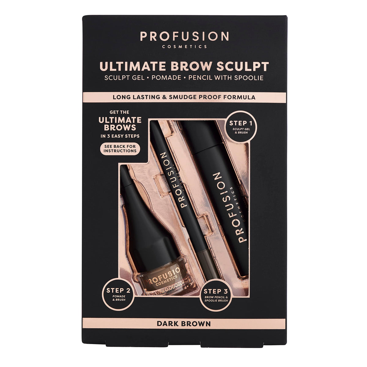Profusion Cosmetics PROFUSION COSMETICS ULTIMATE BROW SCULPT - DARK BROWN
