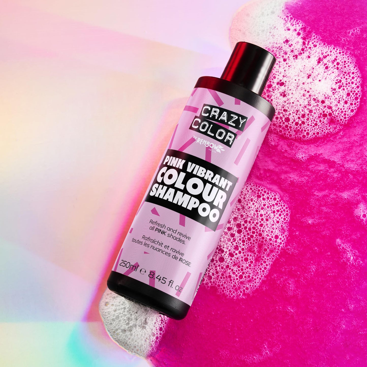 Crazy Color Vegan Pink Shampoo for Pink Hair | Maintain, Refresh and Colour Protect | Sulphate Free, 250ml