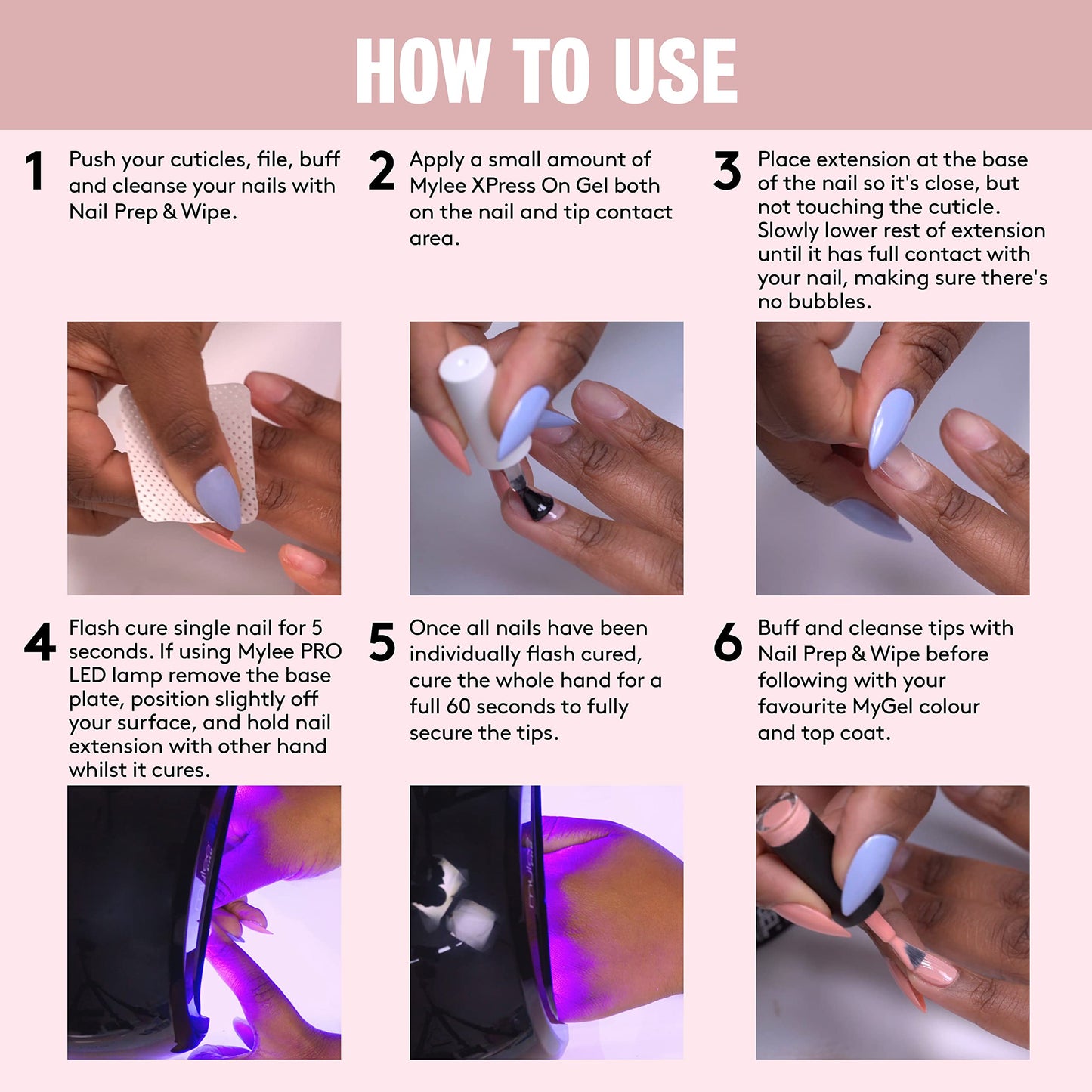 MYLEE Mylee Fix N Flash Soft Gel Tips - Short Square - 552 PCS, Full Cover Soft Gel Nail Tips, Nail Art Extensions, Flexible & Resistant, 12 Different Sizes, Fit All Nails