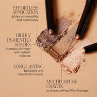 Mii Cosmetics Forever Eye Colour Crayon | Long-Lasting Cream Eyeshadow Stick | Highly Pigmented & Crease-Resistant | Multipurpose to Shape, Define, & Line Eyes | Matte Light Warm Sand | Sandstone