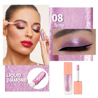 Oulac Liquid Glitter Eyeshadow – Shimmer Eyeshadow Metallic Purple Eyeshadow Liquid Eyeliner with Fine Sparkle, Blendable Sparkly Eye Make-up, Crease Resisatnt, Non-Greasy, Vegan, 5.4g, Jump!! (08)