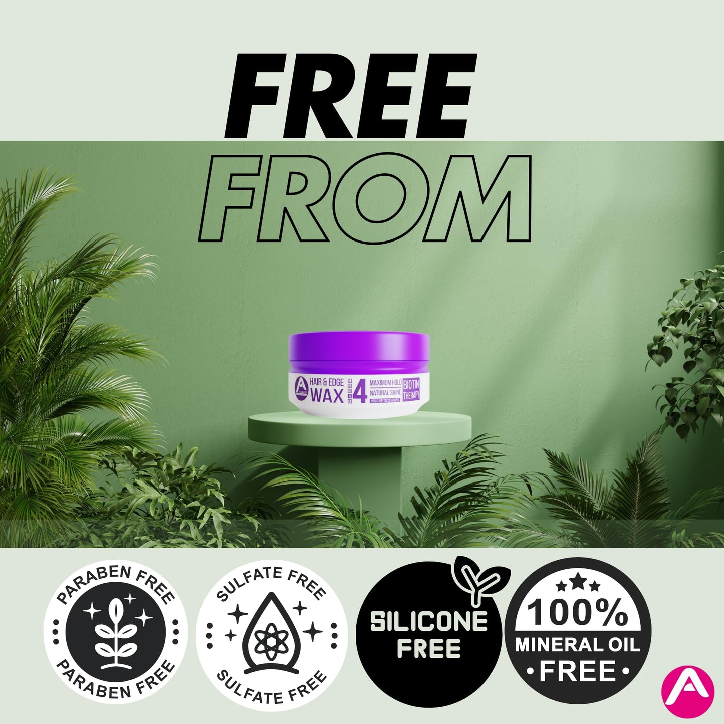 Allored Professional Allored Biotin Therapy Hair & Edge Styling Wax 150ml with Mixed Melon Scent | 12 Hours Hold Edge Control | Gummy Wax | Hair Wax For Men & Women