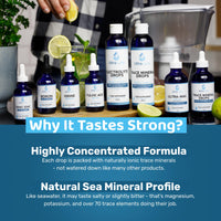 Ultra Lyte Trace Mineral Drops – 59 ml All Natural Complete Mineral Complex Food Supplement – 24 Days Supply – Electrolyte Drops – 72 Trace Minerals (2 oz)