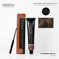 05 Middle Brown Makki Professional Intensive Eyelash and eyebrow tint dye with argan oil & hualuronic acid 22ml