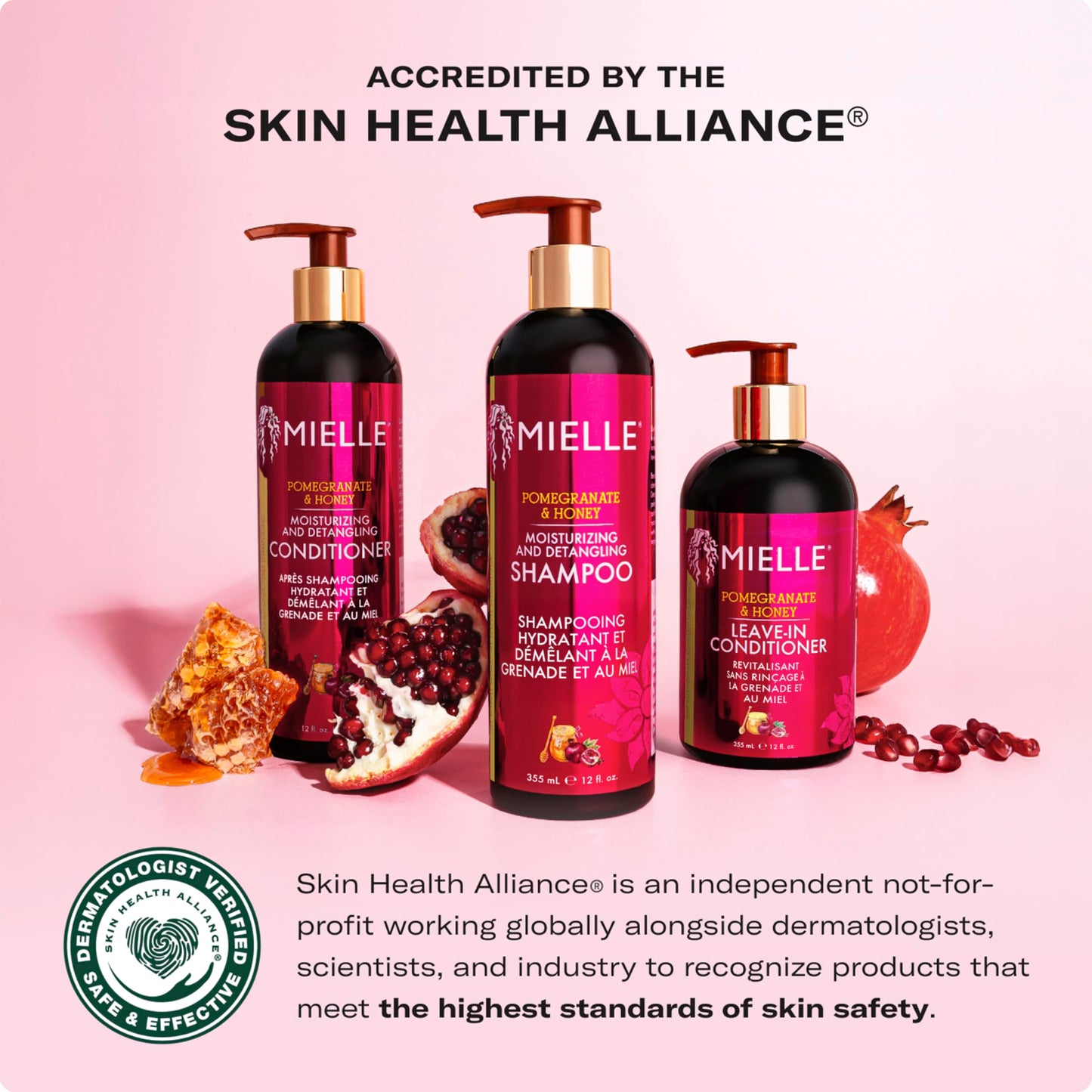 Mielle Organics Mielle Pomegranate & Honey Super Hold Edge Gel, Long-Lasting Definition & Shine for Sleek, Flawless Edges, 57 g (Pack of 1)