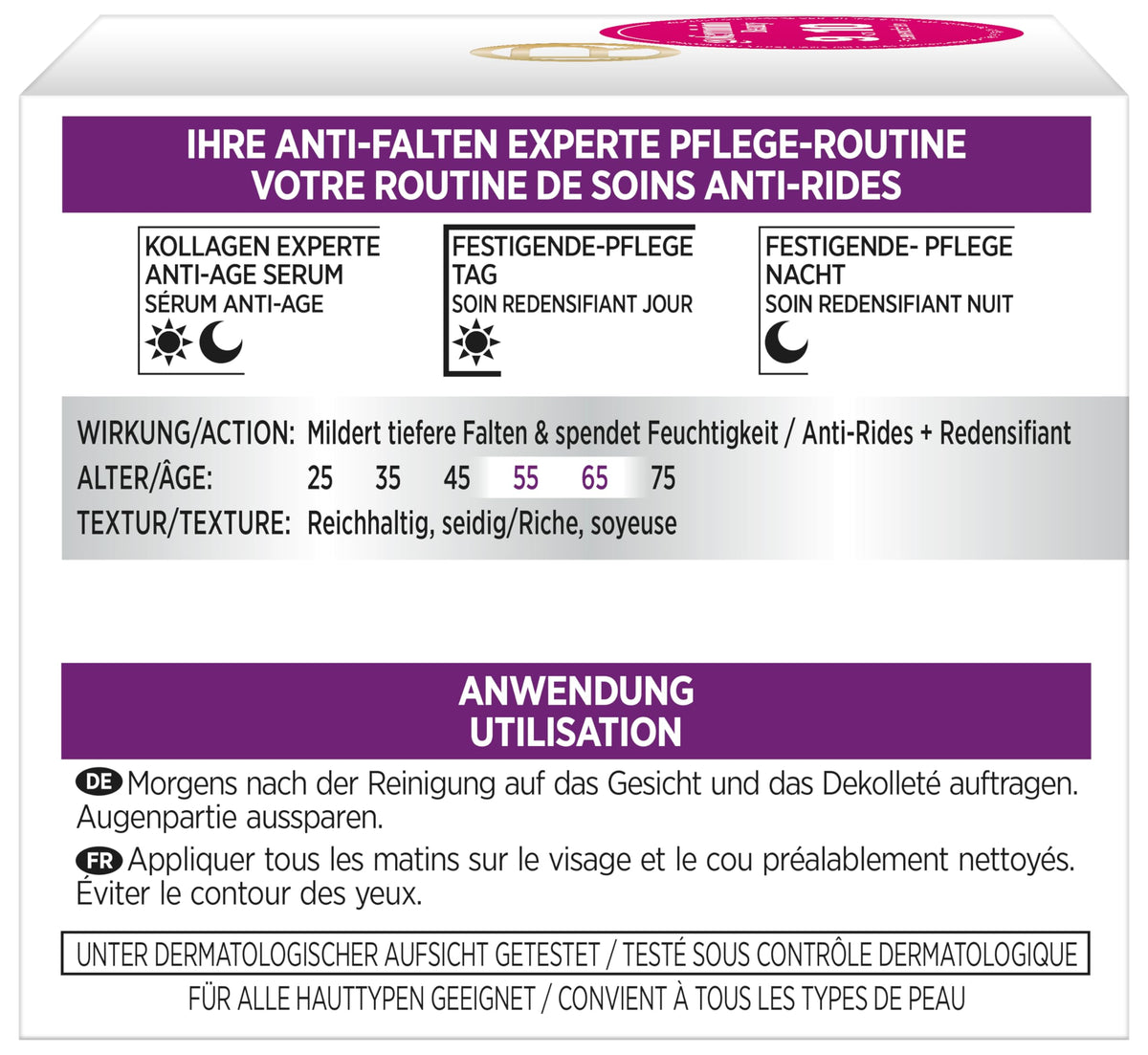 L'Oreal Paris L'Oréal Paris Moisturiser for the Face, Moisturising Anti-Ageing Day Cream with Calcium to Reduce Wrinkles, Anti-Wrinkle Expert 55+, 1 x 50 ml