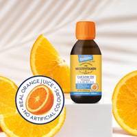 Minadex Multivitamin Liquid 150 ml – Cod Liver Oil + Vitamin C, A, B2, B3, D & E | Immune Support | Energy & Bone Health | Natural Orange Flavour | 1 Month Supply | Spoon Included | Made in UK