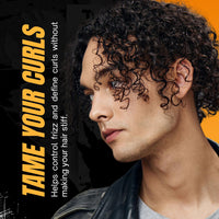 NISHMAN Curl Cream 200ml for Men – Defining Hair Cream for Curly & Wavy Hair - Leave-In Conditioning Styling Product - Anti-Frizz Smoothing Cream for Prominent Curls