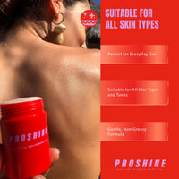 PROSHINE Body Oil Bar High Shine Solid Moisturiser 60g – Nourishing Vegan Body Butter with Soy Wax, Shea & Mango Butter – Travel-Friendly Hydration with Jasmine & Cedar Leaf Scent, UK Made by Proshine