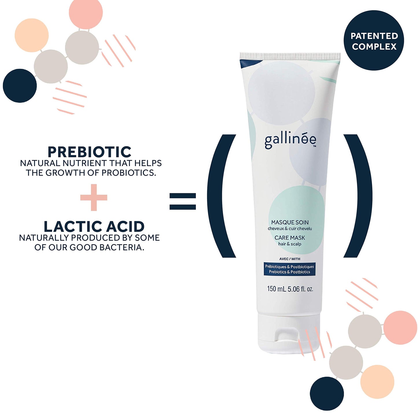 gallinée Gallinee Care Mask – Natural Nourishing Prebiotic Hair Treatment with Lactic Acid, 150ml