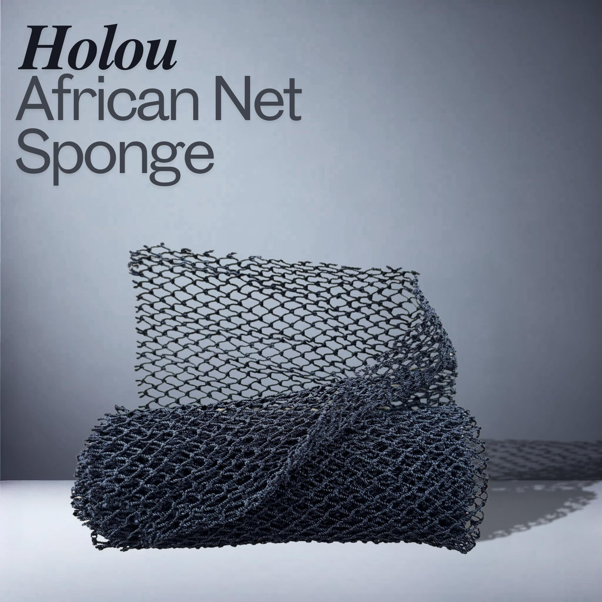Holou African Net Sponge Authentic – Real Exfoliating Net Sponge with Knots for a Deep Clean – Body Wash Cloth for Smooth Skin, Back Scrubbing, Daily Shower Routine & Traditional Bathing