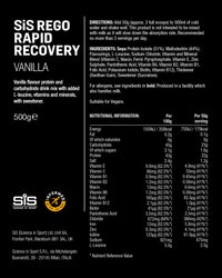 Science in Sport Science In Sport REGO Rapid Recovery Protein Powder, Vegan Protein Powder for Muscle Recovery, Vanilla, 10 Servings, 500g Bag