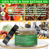 Go Ho Raw Batana Oil for Hair Growth,100% Pure Batana Oil Organic Dr. Sebi,Rich in Vitamin E, Increases Shine,Scalp and Hair Care for Women&Men,Prevent Hair Loss(120g)