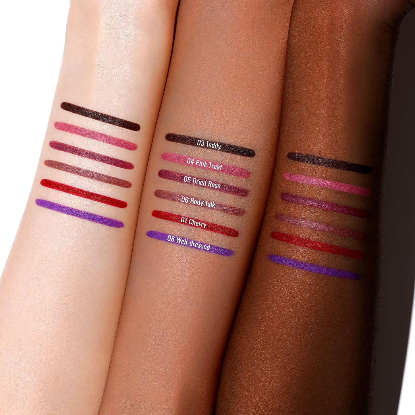 Oulac OULAC Matte Purple Lip Liner, Waterproof Lipliner Pencil Lasts 24H +, Highly Pigmented, Smooth and Smudge-proof Formula, Contour Your Lips, Vegan (08) Well-dressed