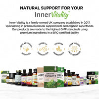 Organic Spirulina & Chlorella 400 Easy to Swallow Tablets - Natural Vitamins & Minerals - Broken Cell Wall, Pure 2000mg Daily Dose Supplement by Inner Vitality