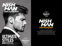 nishman NISHMAN Hair Styling Wax, Spider Wax Blackwidow S1, 150 ml | Natural Shine | Ultra High Strong Hold | Edge Control | Hair Clay Wax | Wax Stick Hair | Men's Hair Gel | Hair Gel for Men (Blackwidow S1)