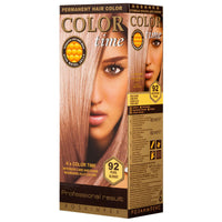 Color time COLOR TIME | Permanent Gel Hair Dye Pearl Blonde Color 92 | Enriched with Royal Jelly and Vitamin C | Permanent Hair Color | Covers Gray Hair | 100 ML