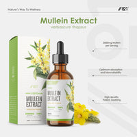 ALPHA01 Mullein Leaf Extract for Lungs 2000mg - 60ml - High Strength Liquid Mullein Leaf - Made in EU - Mullein Leaf Vegan Liquid Drops by Alpha01