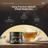 ALPHA01 Himalayan Shilajit Resin 50g – Gold Grade 100% Pure Gilgit-Baltistan Source – Rich in 80% Fulvic & Humic Acid, Minerals – by Alpha01