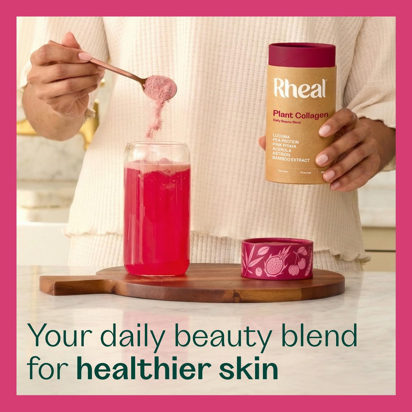 Rheal Plant Collagen 150 g – Organic Plant‑Based Collagen Support Powder with Astrion®, Acerola & Bamboo Silica – Supports Collagen Production, Skin Hydration & Glow – Vegan, Gluten‑Free – 30 Servings