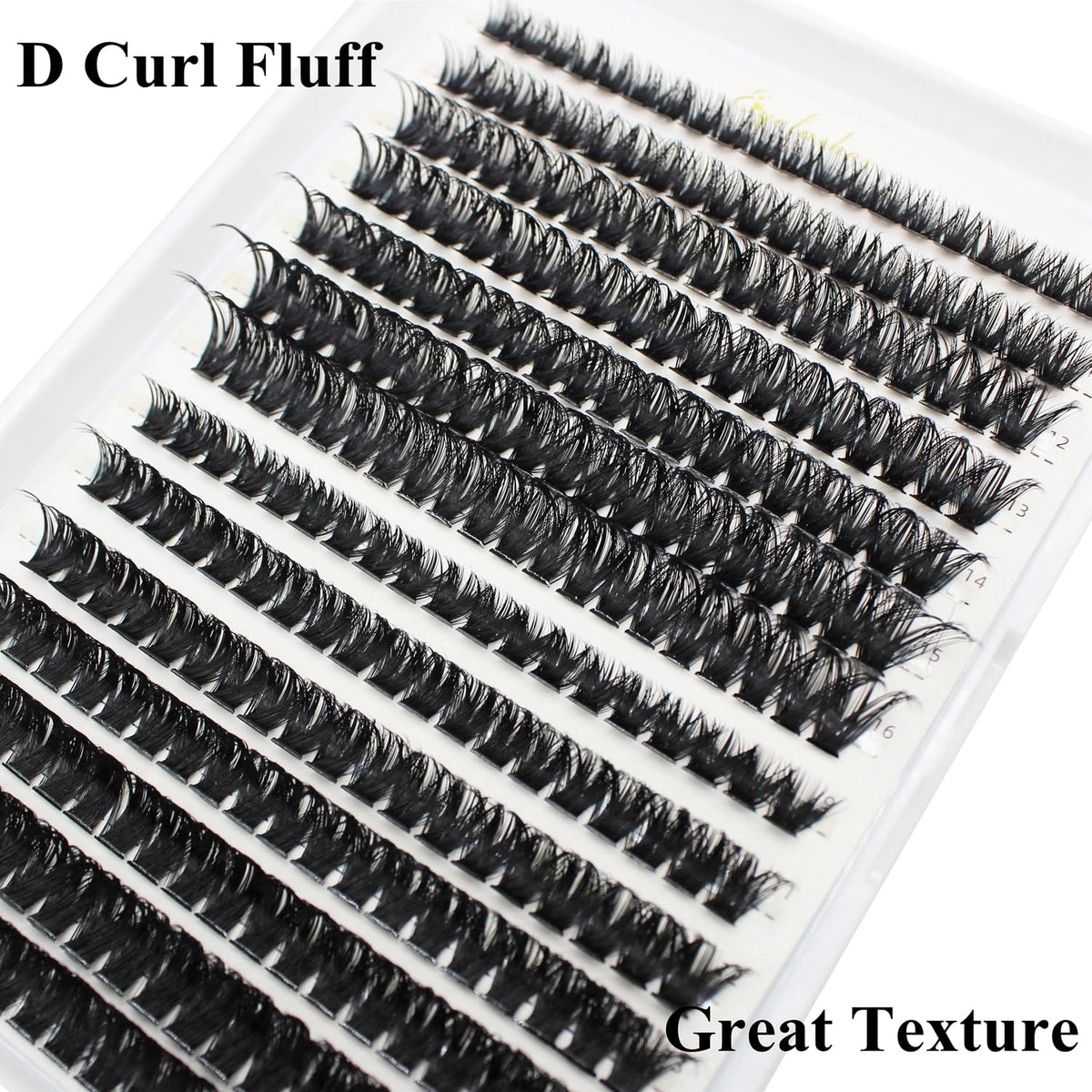 Bransfy 238pcs 100D Thick Volume Eyelashes Clusters Natural Eyelash Extensions Russian D Curl Individual Eyelash Cluster Makeup Tools Lashes(100D-0.07D 9-16mm)