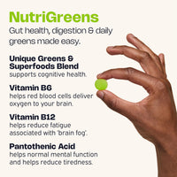 Nutriburst NutriGreens • 22 Plants + Cultures • Vegan & Sugar Free Gummies