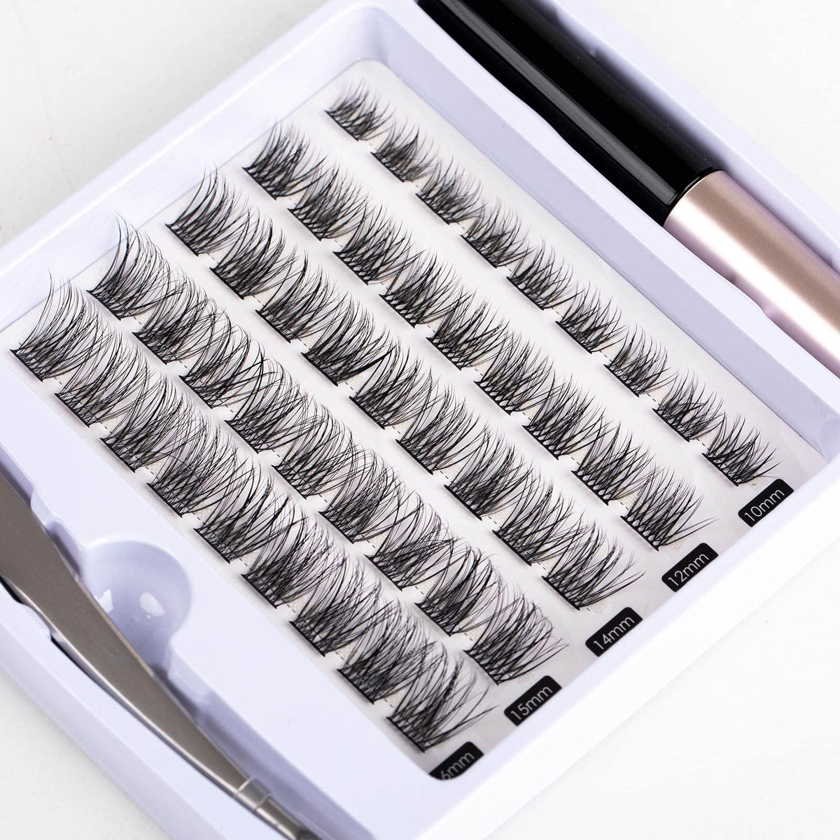 Magnetic SL Individual Lashes 45 Cluster Lashes DIY False Eyelashes Natural Look C Curl Individual Cluster Lashes Soft Eyelashes False Eyelashes With Clear Glue Strong Hold 10-16MM