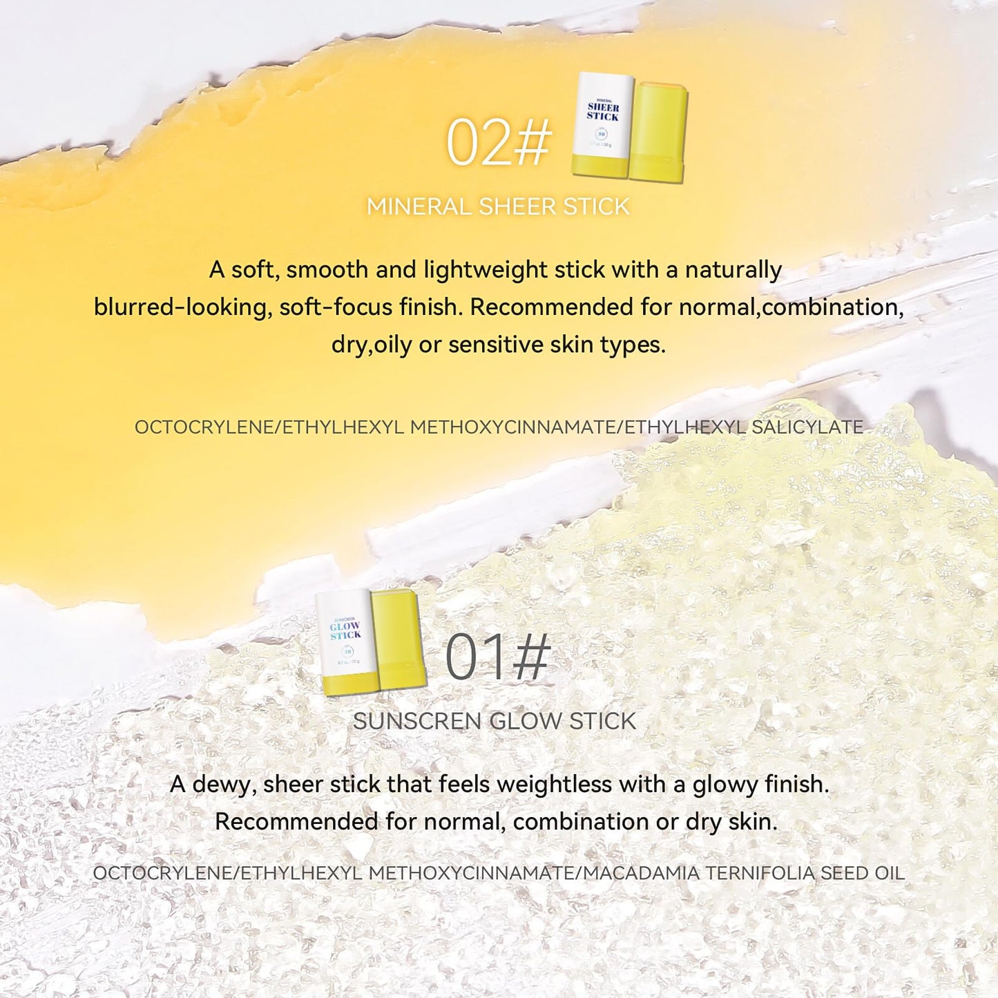 TBeautfave Sunscreen Stick, Sunscreen SPF 50+, Sun Stick for a Face Body, Face Sun Cream SPF 50, Suncream Face Stick for Dewy Glow, Water Resistant, Non-Greasy, Refreshing, Travel Size, 20g