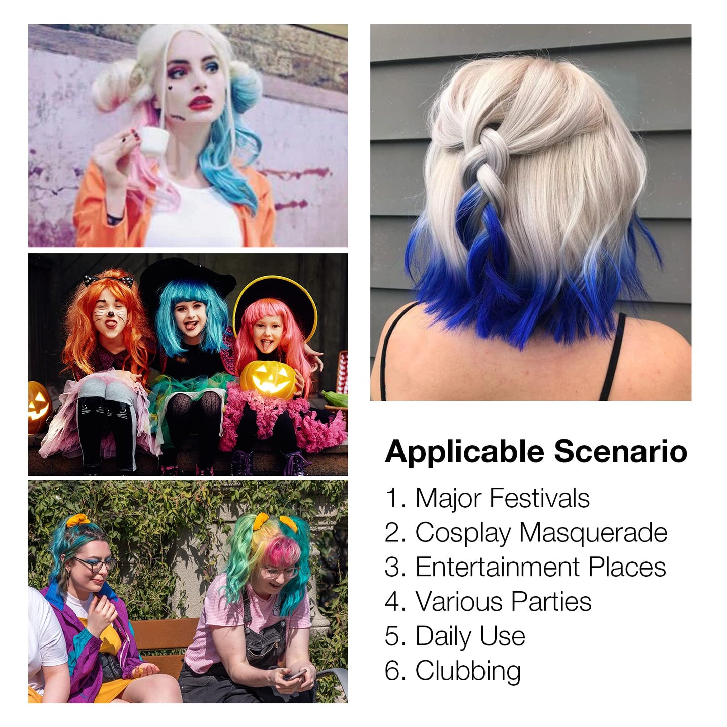 Ultikare Temporary Hair Colour Cream, Ultical Hair Colour Wax Temporary Hair Wax Colour Instant DIY Cosplay for Carnival Christmas Halloween Parties for Men and Women (White)