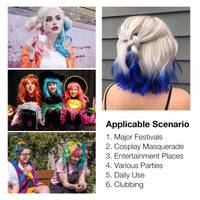 Ultikare Temporary Hair Colour Cream, Ultical Hair Colour Wax Temporary Hair Wax Colour Instant DIY Cosplay for Carnival Christmas Halloween Parties for Men and Women (White)