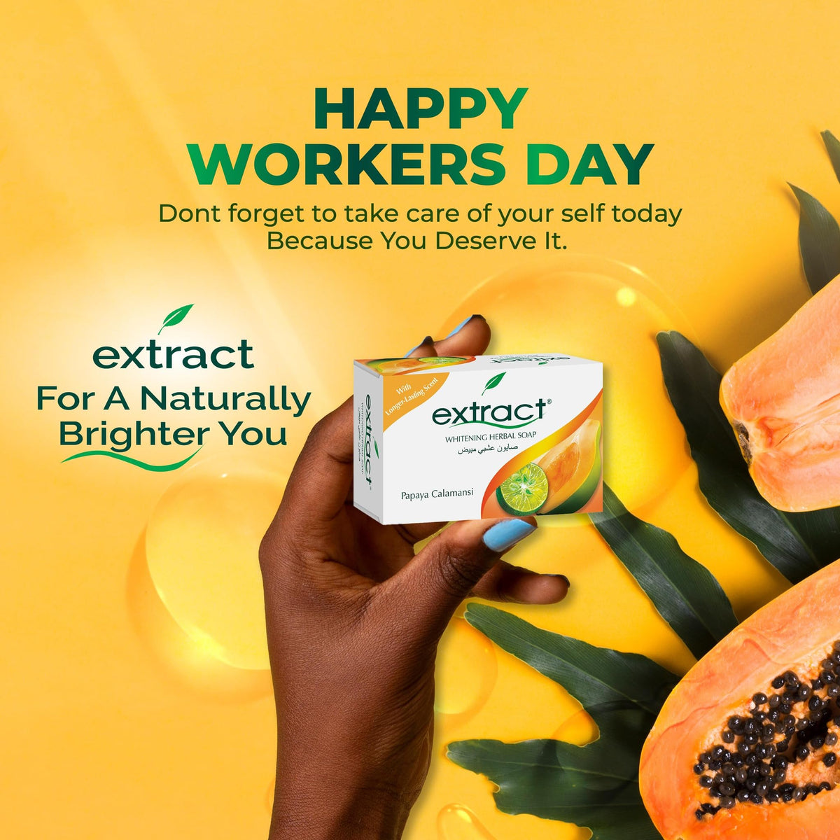 extract 4 Pack Extract Papaya Calamansi skin Whitening Soap 135g by Extract Papaya Calamansi