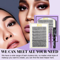 B&Qaugen B&Q 40D Cluster Lashes Kit D Curl Eyelashes Individual Kit 9-16mmMix Lashes