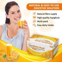 AAA Ispaghula Husk Orange Flavor – 30 Sachets |Natural High Fibre Drink | Effervescent Granules Sachets