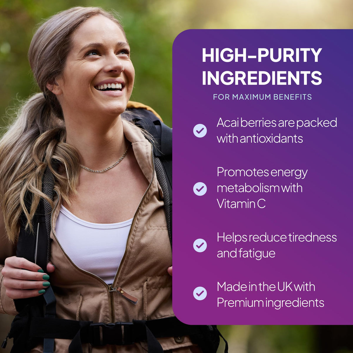 Simply Supplements Acai Berry 5,000mg Capsules | with Vitamin C | Supports Immune System & Collagen Formation | Freeze-Dried Extract | Vegan Friendly | 120 Capsules = 2-Month Supply | UK Made
