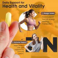 Vitamin C and Zinc | High Strength Vitamin C Capsules | 1200mg VIT C and Zinc 25mg Per 2 Capsule Daily Serving | By Clearwave Health