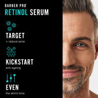 BARBER PRO RETINOL SERUM | Overnight Serum | Mens Face Cream | Face Moisturiser & Antioxidant | Mens Skincare
