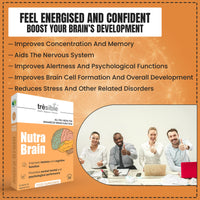 Tresible Trèsible Nutra Brain (Pack of 3) Memory Supplement for Brain Tablets - Mens Multivitamin for all adults Iron, & Iodine for Brain Health, Immune System, & Joint Health, Brain Supplement, 12-Week Supply