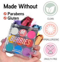 QUIWEN Highly Pigmented Eyeshadow Palette, Colorful Rainbow Matte Eye Shadow Palette, Red Blue Green Pink Purple Matte Eyeshadow Palette, Long Lasting Waterproof Bright Eye Shadow Make Up Pallet With Brush