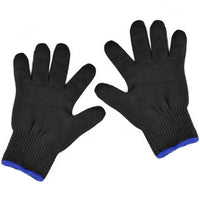 FOHOLA 1 Pcs Professional Heat Resistant Gloves for Hair Styling, Heat Proof Gloves, Heat Protection Gloves for Curling Wand (1 Pcs, Black)