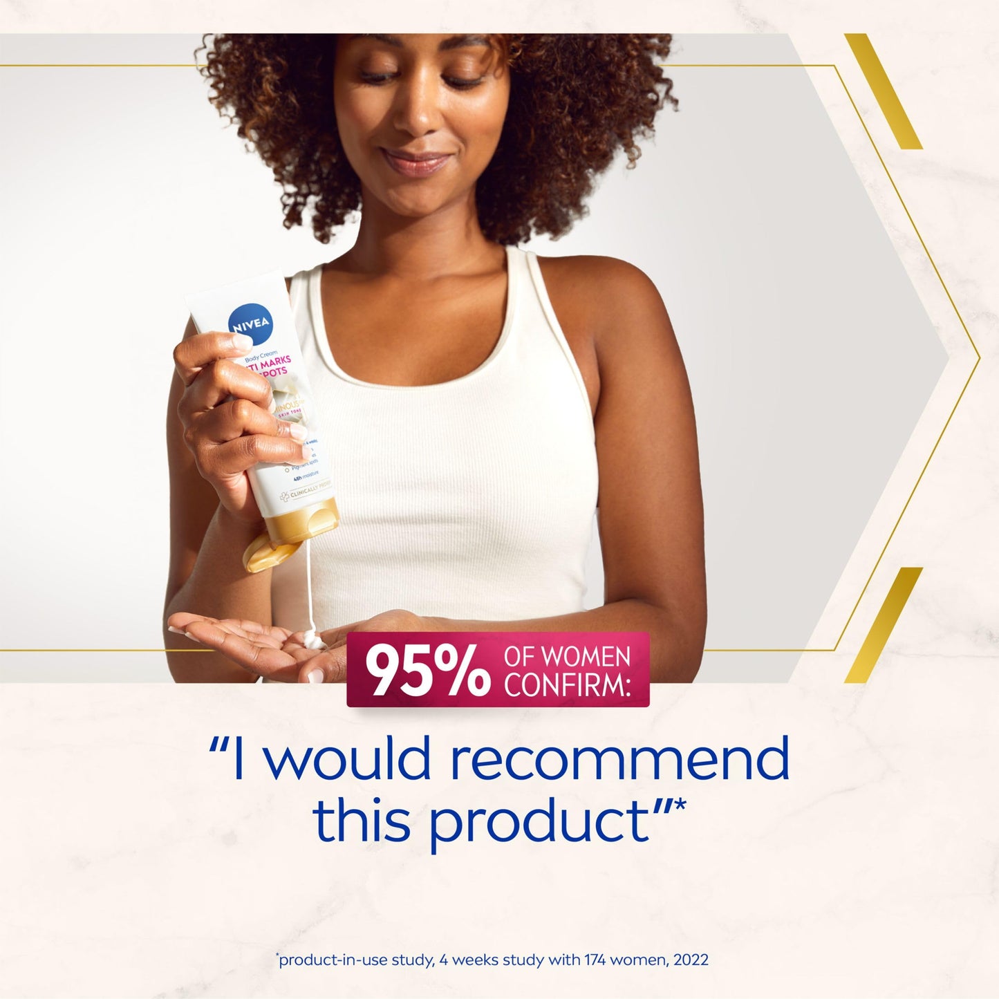 NIVEA Luminous 630 Anti Stretch Marks & Dark Spots Body Cream (200ml), 48-Hour Moisturising Cream Reduces Stretch Marks, Sun Blemishes and Pigment Spots, With Thiamidol