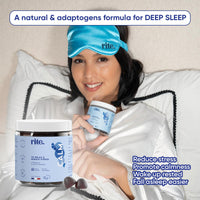 Rite Calm Gummies, Sleep Aid, Melatonin Alternative, Relaxation, Vegan, Natural Adaptogenic Botanicals, L-Theanine, Lemon Balm, Berries Flavour (60 Count,1 Month)